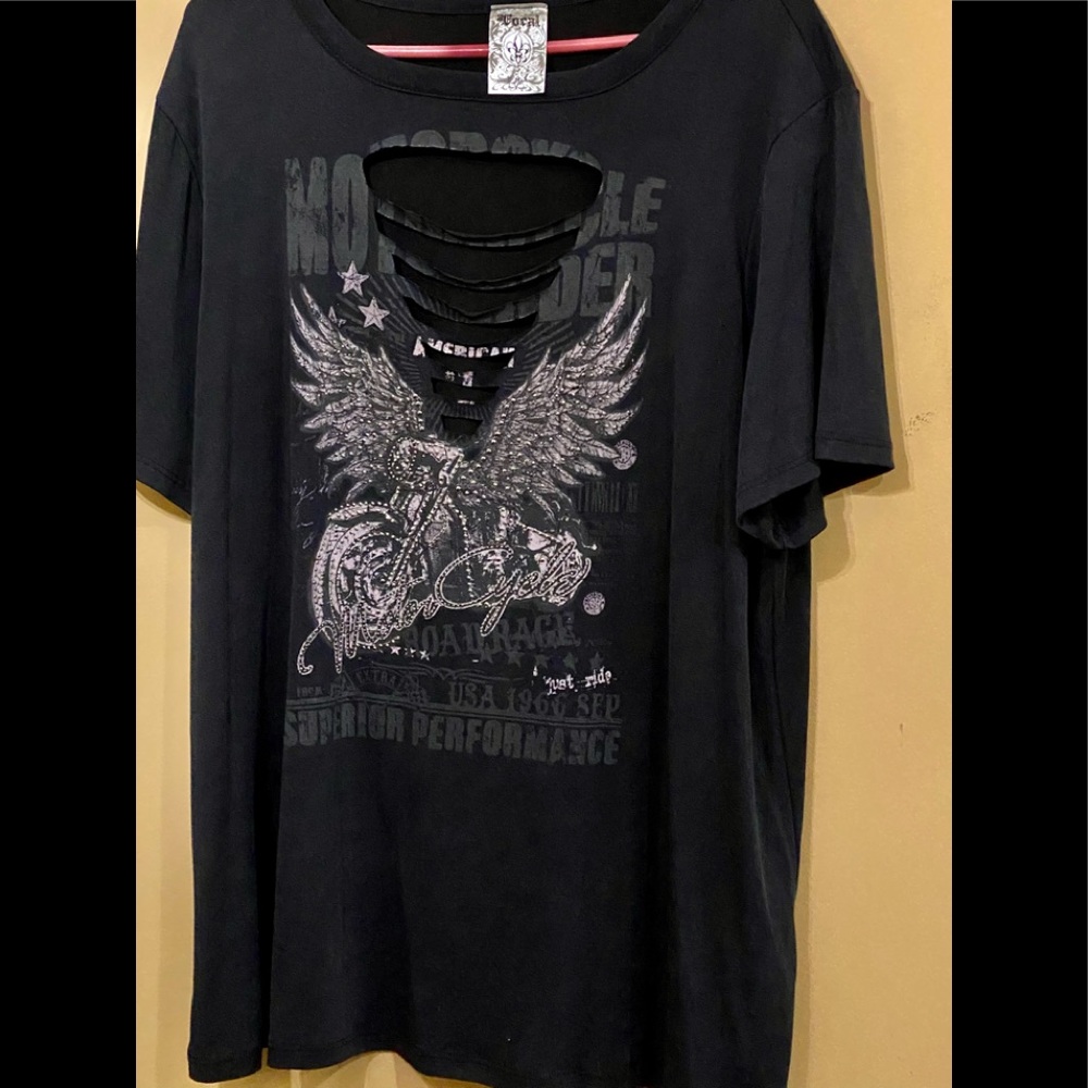 Vocal Black Biker Tee